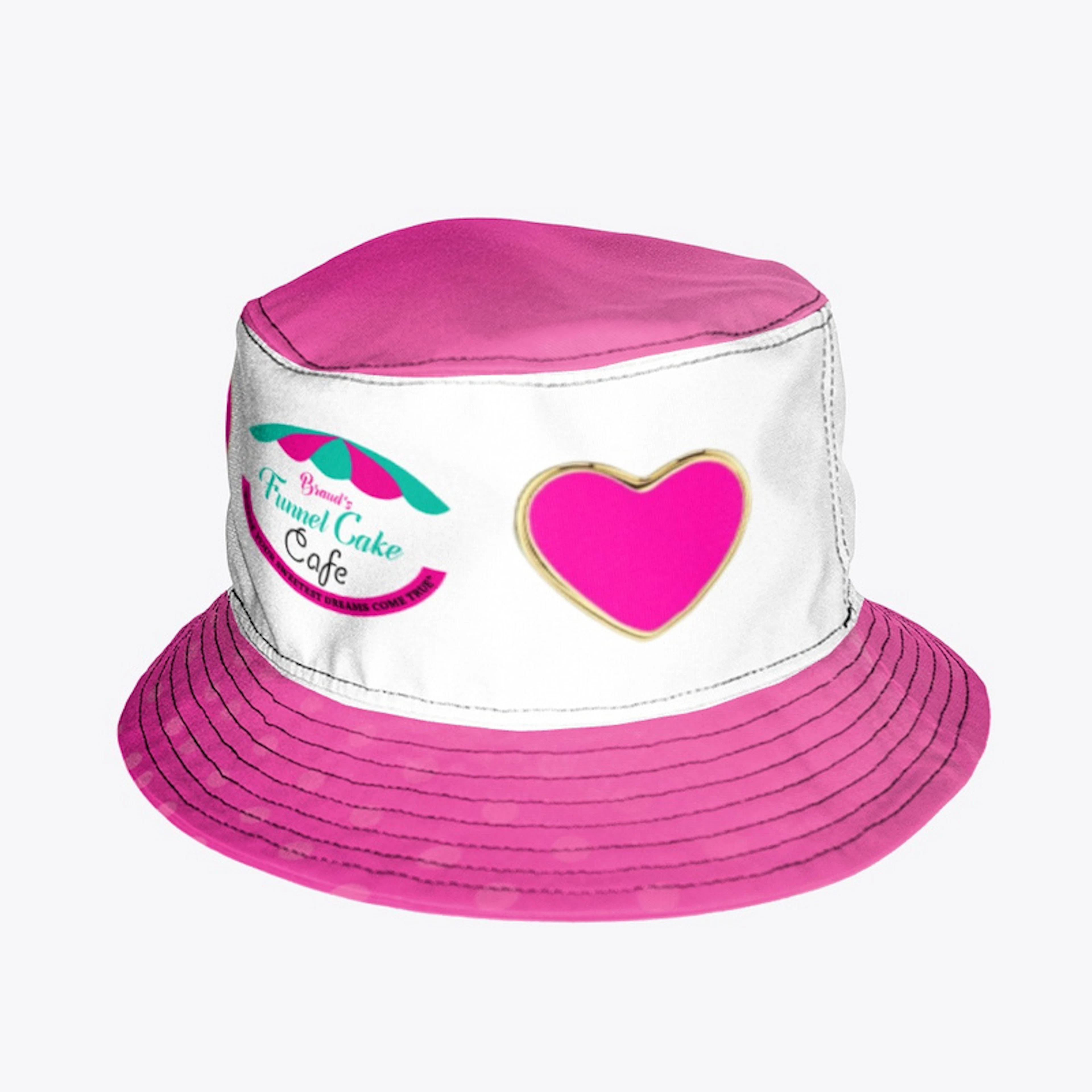 Bucket Hat - I love BFCC pink